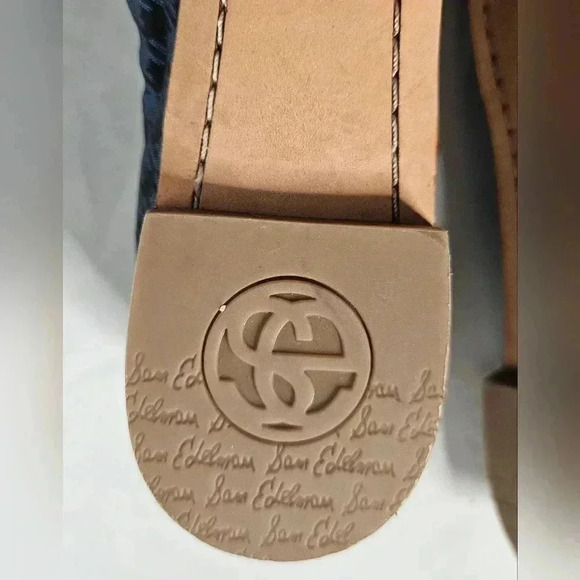 Sam Edelman Navy and Black Houndstooth Loafers - Picture 8 of 10